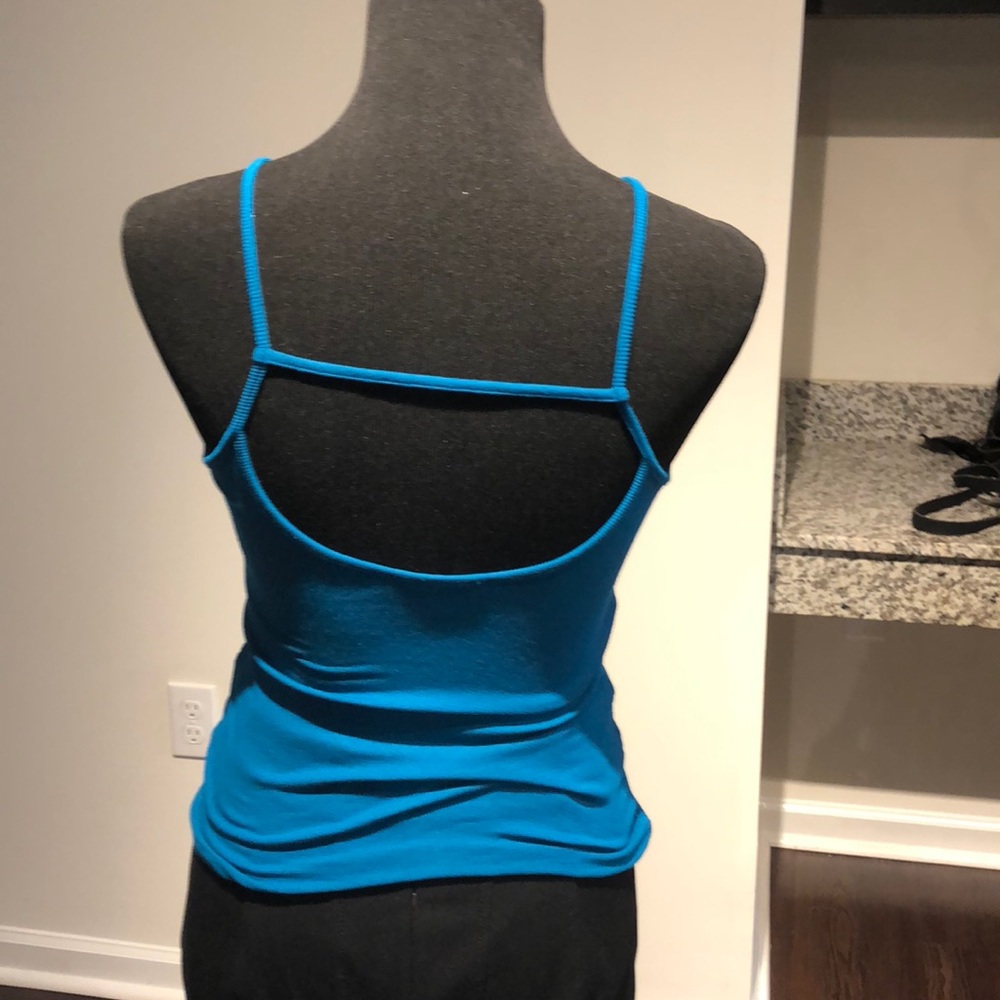 Express Teal Cut-Out Ribbed Top - XS - Picture 3 of 3